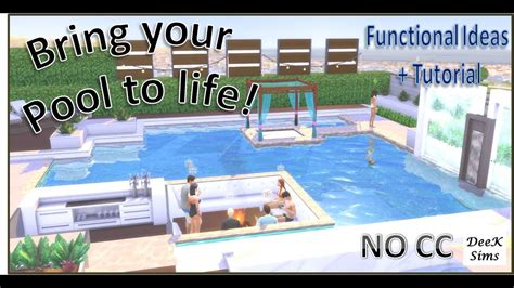 Enhance your Pool with these Ideas [No CC] | Sims 4 Tutorial | DeeK Sims - YouTube