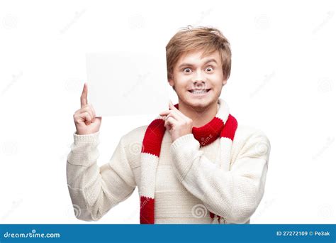 Young Funny Man Holding Sign Stock Image - Image of dark, nativity: 27272109