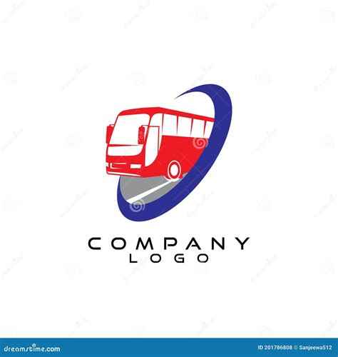 Bus Transport with Road Logo Vector Stock Vector - Illustration of ride, station: 201786808