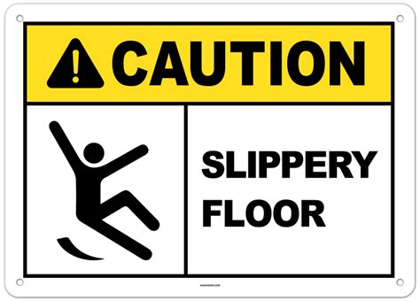 Caution Slippery Floor Sign