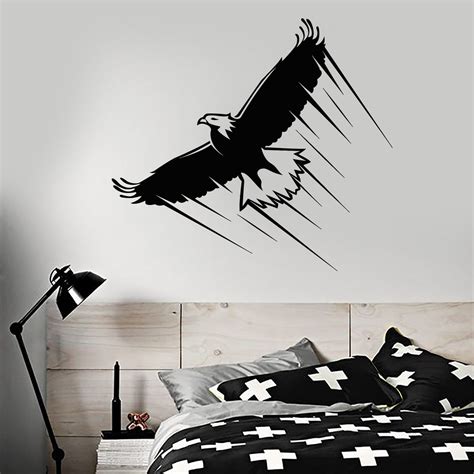 Vinyl Wall Decal Bald Eagle American Flying Bird Patriot Stickers (230 ...