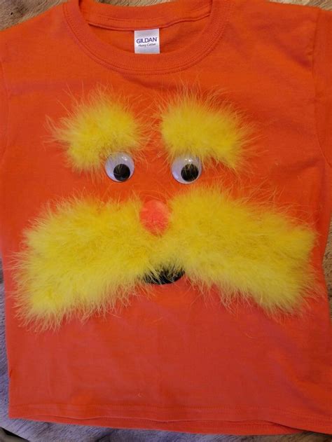 DIY Lorax costume shirt for Dr. Seuss Day | Dr seuss day, Dr seuss crafts, Lorax costume