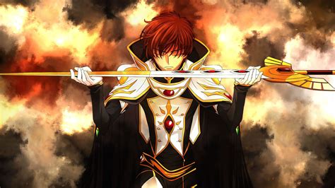 Download wallpaper 2560x1440 suzaku kururugi, code geass, anime boy, sword, dual wide 16:9 ...