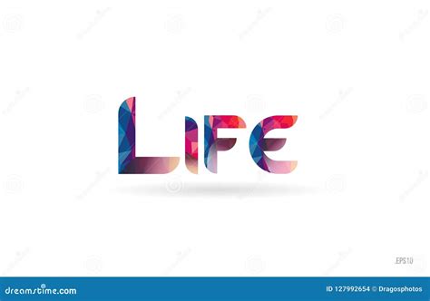 Life Colored Rainbow Word Text Suitable for Logo Design Stock Vector ...