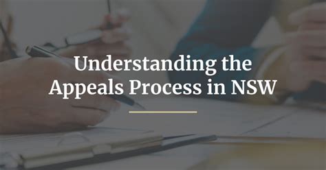 Understanding the Appeals Process in NSW