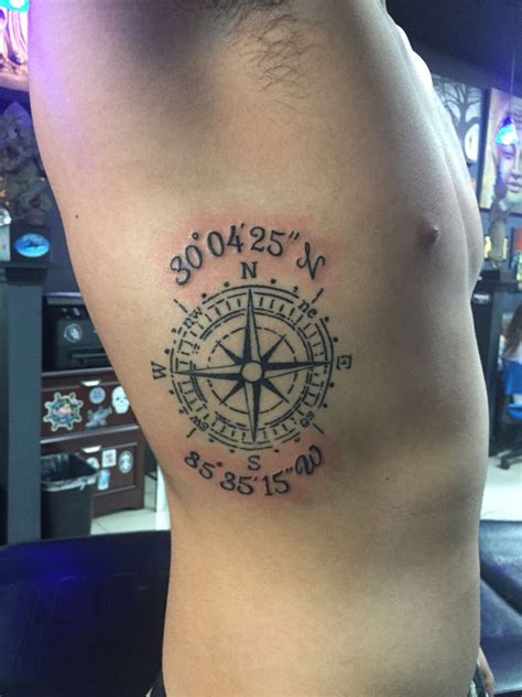 Compass with coordinates tattoo | Coordinates tattoo, Tattoo designs, Tattoos