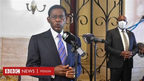 Equatorial Guinea President Teodoro Obiang Nguema Mbasogo wey be di ...