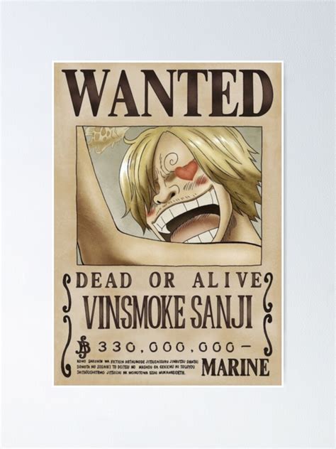 Sanji Wanted Poster – Tulisan