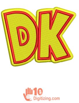 Donkey kong Logo Embroidery Design | Donkey kong Video Game Embroidery DST File | Donkey Kong ...