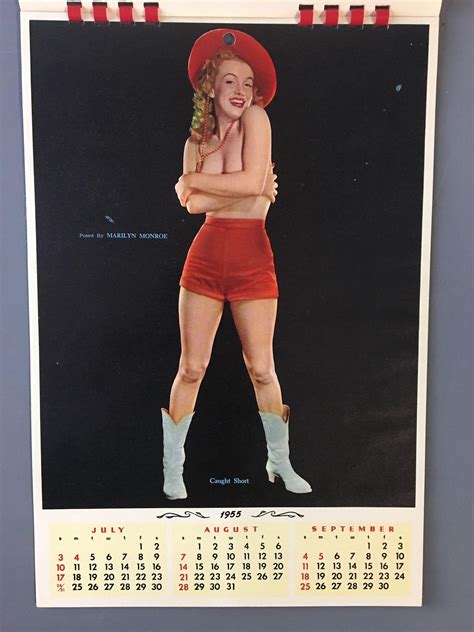 Sold Price: Rare 1955 Marilyn Monroe Calendar - December 6, 0118 9:00 AM CST