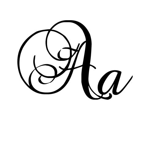 Letter A In Fancy Cursive