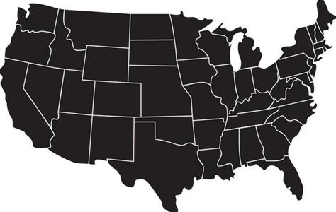 Vector Map Of Usa With States - Dulcea Konstance