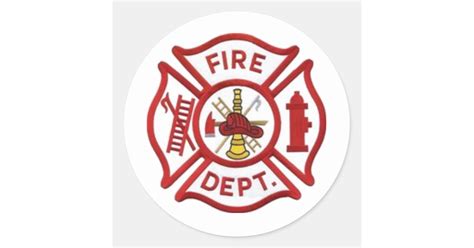 Fire Department Sticker | Zazzle