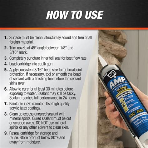 DAP AMP 9-oz Window and Door Crystal Clear Paintable Advanced Sealant ...