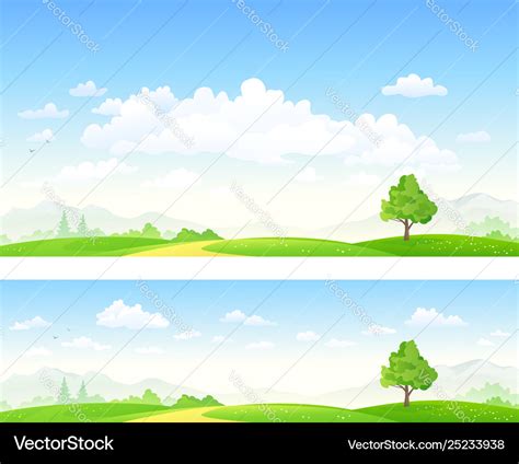 Banners landscape Royalty Free Vector Image - VectorStock