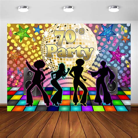 Buy Avezano Back to 70s Party Backdrop for Adults Disco Party ...