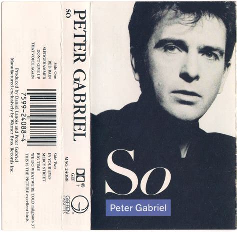 Peter Gabriel – So (1986, W-99, Cassette) - Discogs