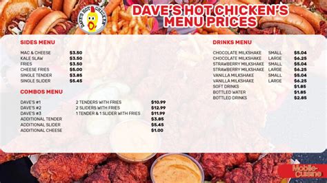 Dave's Hot Chicken Menu Prices + Spice Levels (2024)