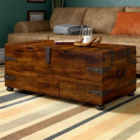World Menagerie Castrejon Solid Wood Lift Top Coffee Table with Storage ...