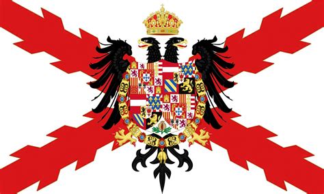 Habsburg Spanish Empire flag - adapted to a 5:3 ratio for printing (Xpost /r/vexillology) : eu4