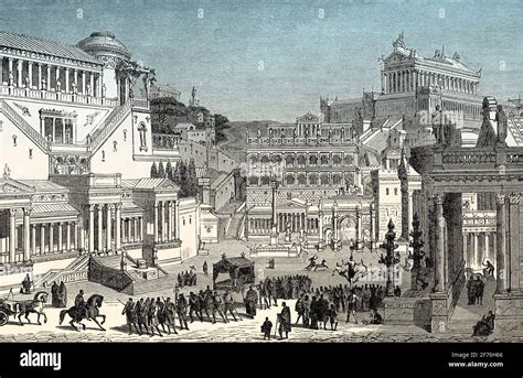 Reconstruction of the Forum Romanum in ancient Rome Stock Photo - Alamy