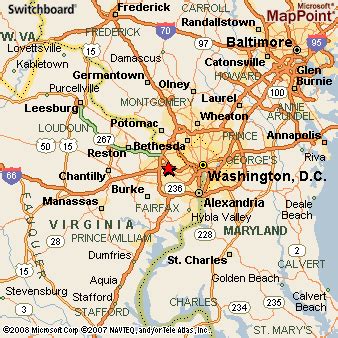 Falls Church, Virginia Area Map & More