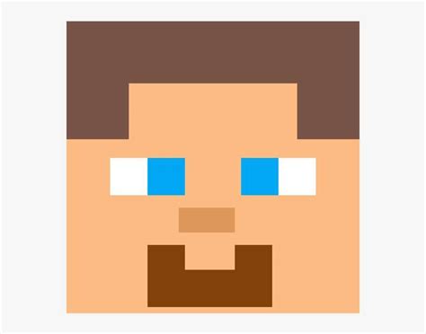 Minecraft Steve Face Pixel Art