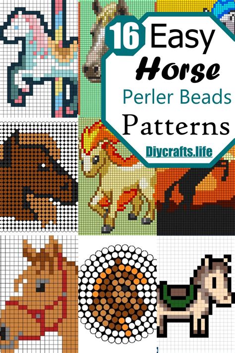 16 Easy Horse Perler Bead Patterns - DIY Crafts