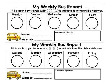 Free Printable Bus Behavior Charts - PRINTABLE TEMPLATES