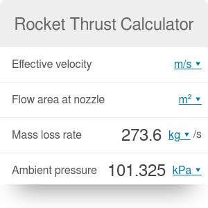 Rocket Thrust Calculator