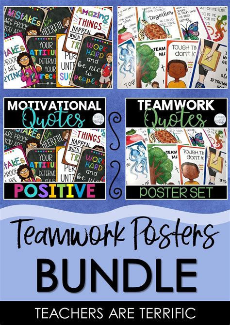 Teamwork Quotes Poster Bundles Classroom Décor Bulletin Board | Quote posters, Teamwork quotes ...