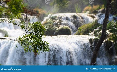 Close Up of the Skradinski Buk Waterfall at Krka Nationalpark, Croatia ...