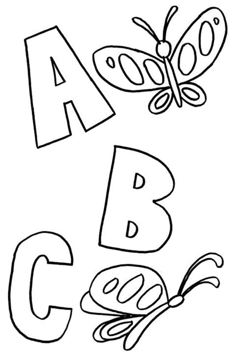 Simple ABC Coloring Page - Free Printable Coloring Pages for Kids