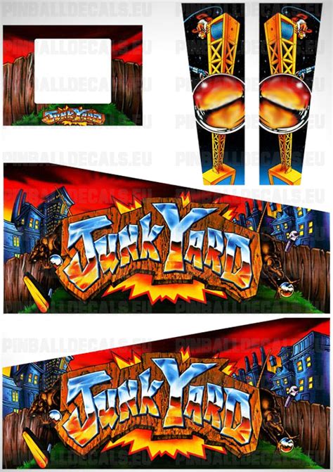 Junk Yard - Pinball Cabinet Decals Set - Pinball Decals EU