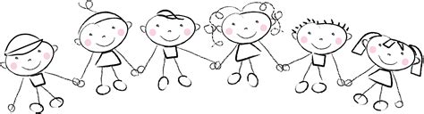 kids holding hands clipart black and white 10 free Cliparts | Download ...