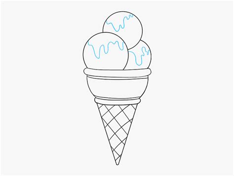 How To Draw Ice Cream - Ice Cream Cone, HD Png Download , Transparent ...