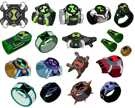 Ben 10 All Omnitrix by ChemistryChandra on DeviantArt