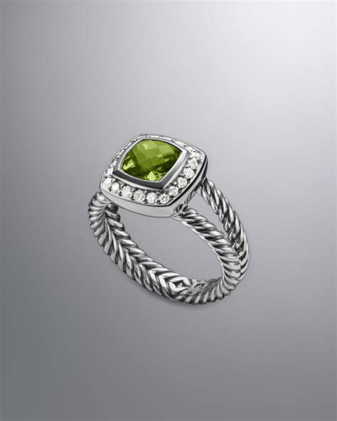 David Yurman Petite Albion Ring Peridot | David yurman ring, Amethyst ...