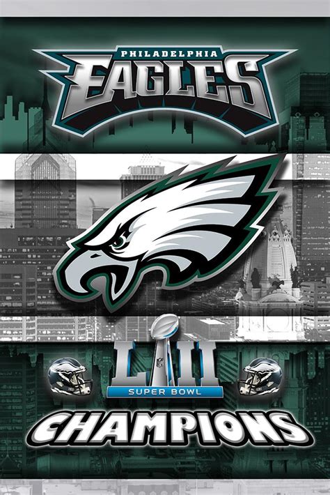 Philadelphia Eagles Super Bowl Championship 2018 Poster, Philadelphia ...