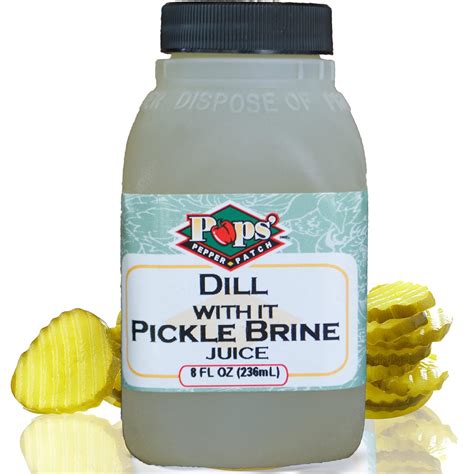 Amazon.com : Pops Dill With It Pickle Brine Juice - Dill Pickle Juice Made from Real Dill ...