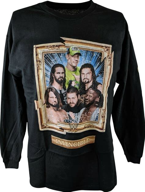 WWE Long Sleeve Boys Kids T-shirt Cena Reigns Rollins S - Walmart.com