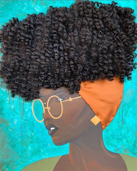 Artist Paints Portraits of Black Women Using Real Hair To Show the ...