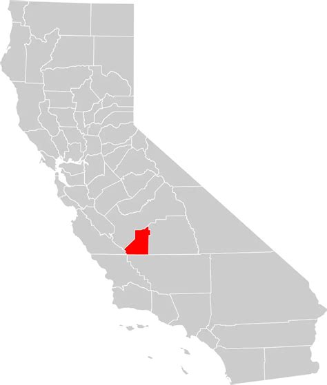 California County Map (kings County Highlighted) • Mapsof.net