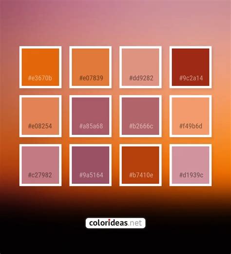 Christine Orange Terracotta Dark Salmon Color Palette | Color palette ideas