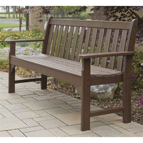 Polywood Vineyard 60" Outdoor Bench in Mahogany - GNB60MA