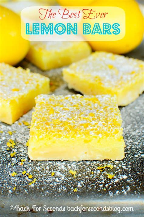 The Best Ever Lemon Bars - Back for Seconds