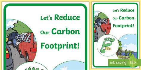 Let’s Reduce Our Carbon Footprint! Display Poster - Twinkl