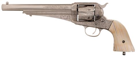 Engraved Remington Model 1875 Single Action Army Revolver