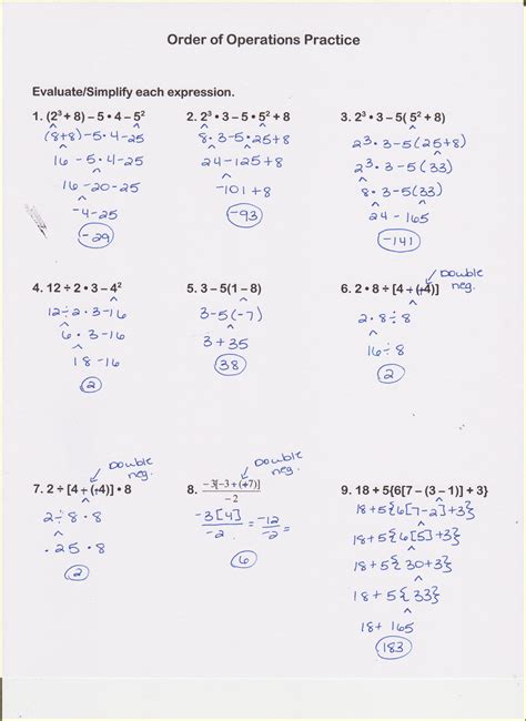 20++ Advanced Order Of Operations Worksheet Pdf – Worksheets Decoomo