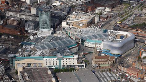 The Bullring shopping centre Birmingham from the air | aerial ...